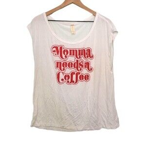 Altar'd State Momma Needs A Coffee Graphic T-Shirt Size Small